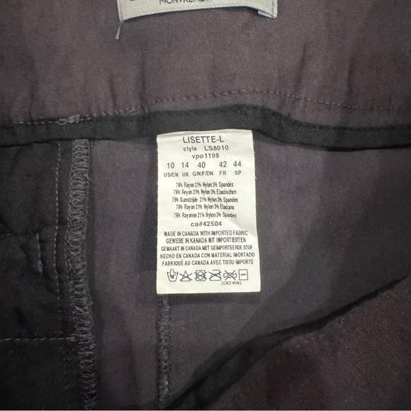 Lisette L Montreal Women's Stretch Cropped Work Casual Athletic, Sz 10, Pull-On - Picture 4 of 7